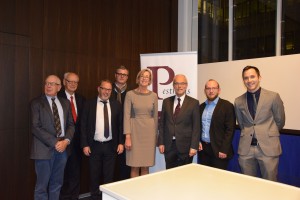 Foto (v.l.n.r.): Univ.-Prof. Dr. Ernst Bodner, Univ.-Prof. Dr. Edwin Knapp, Roland Schreier (Leiter Hypo Klinikfiliale), Univ.-Prof. Dr. Lukas Huber (Direktor Division für Zellbiologie), Univ.-Prof.in Dr.in Fritsch (Rektorin Medizinische Universität Innsbruck), HR Dr. Christoph Neuner, Dr. Hannes Stofferin, Mag. Dr. Christian Lechner © Medizinische Universität Innsbruck, Dr. Barbara Hoffmann-Ammann